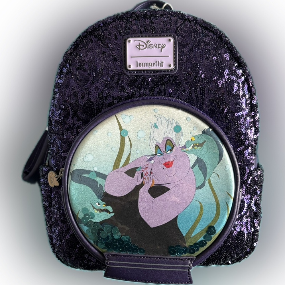 Disney Little Mermaid Ursula Purple Sparkle Loungefly Backpack